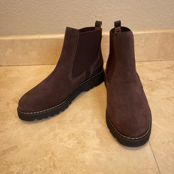 Donald Pliner Women’s 7 Brown Suede Chelsea Boots | New Without Box - Picture 5 of 10